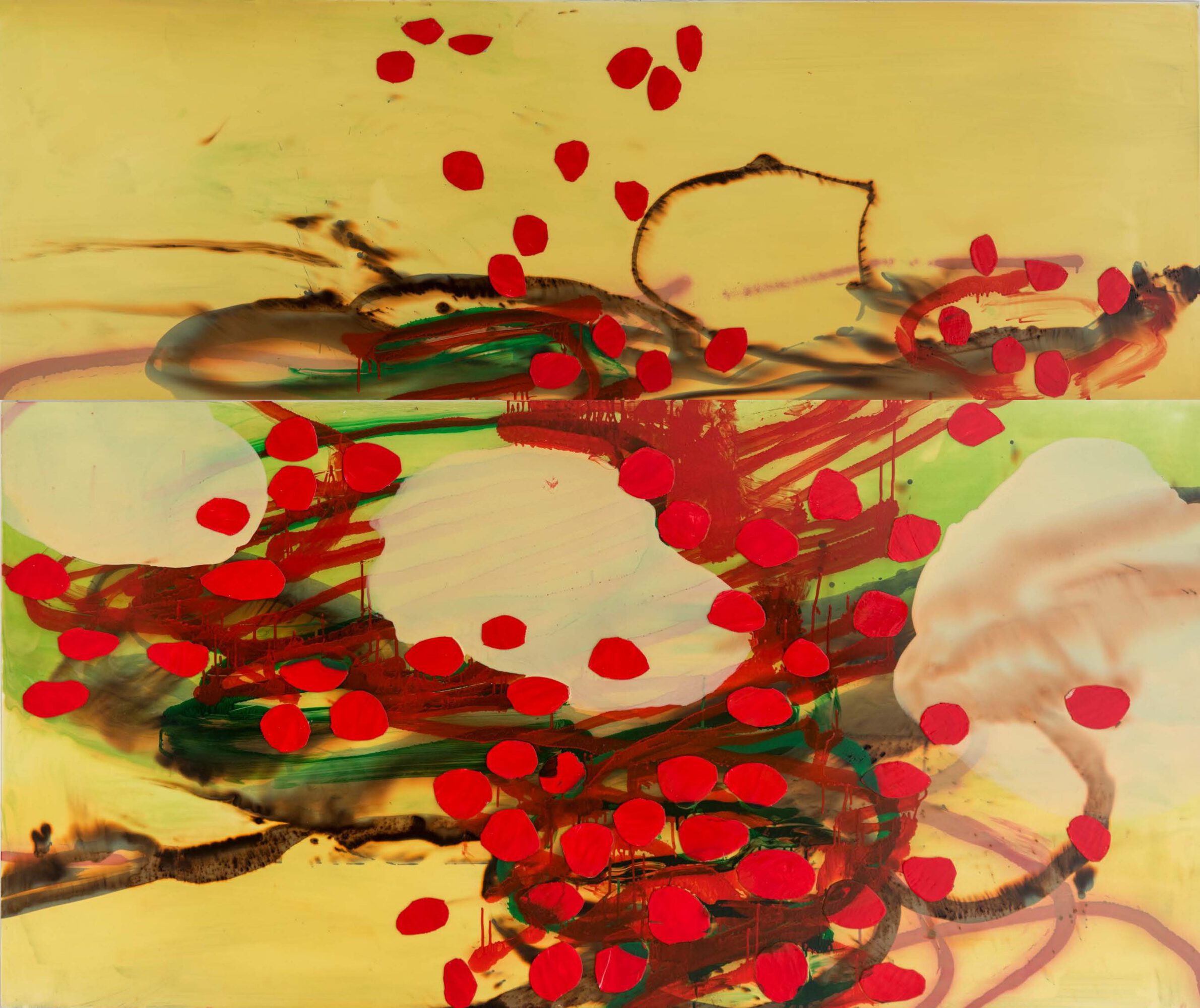 Stephan Spicher, Blossom, 2014, lacquer on aluminium, 125 × 150 cm