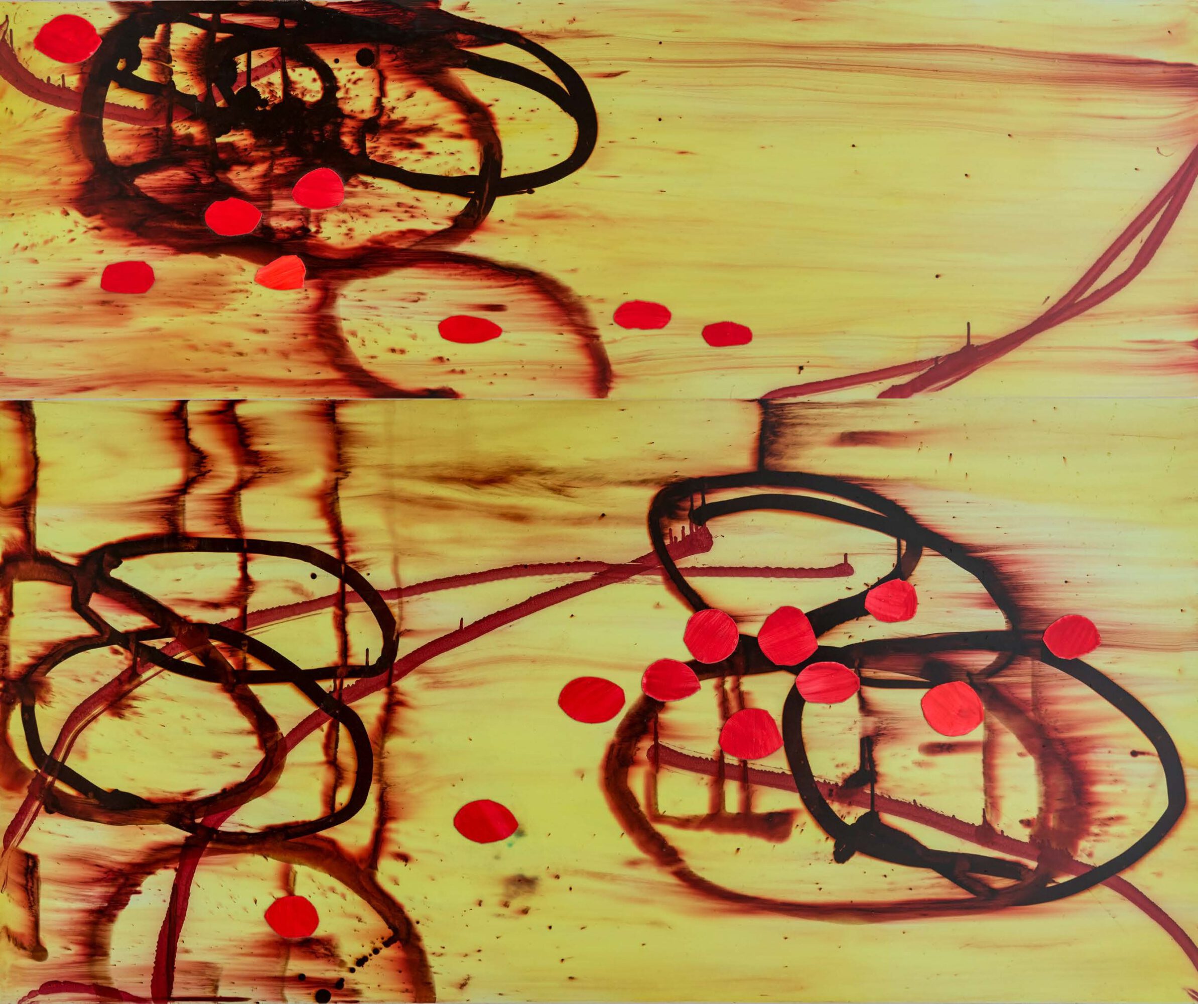 Stephan Spicher, Blossom, 2014, lacquer on aluminium, 125 × 150 cm