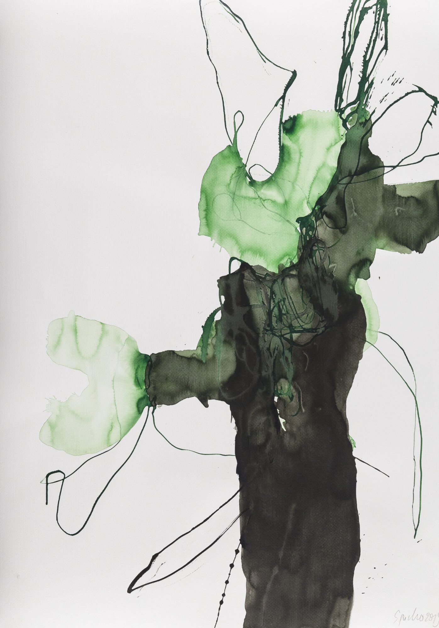 Stephan Spicher, Elementals, 2019, ink and watercolour on paper, 100 × 70 cm