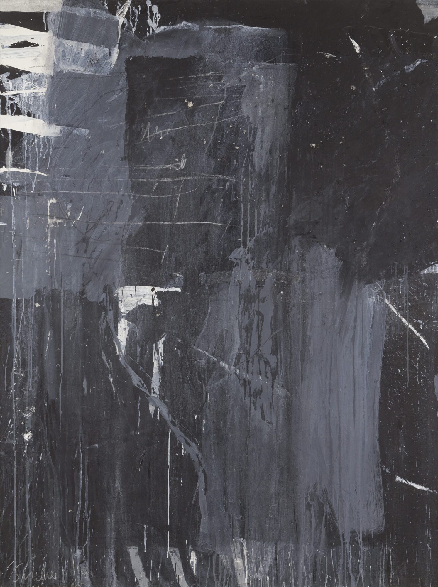 Stephan Spicher, Wall of ashes, 1985, mixed media on canvas, 200 × 150 cm