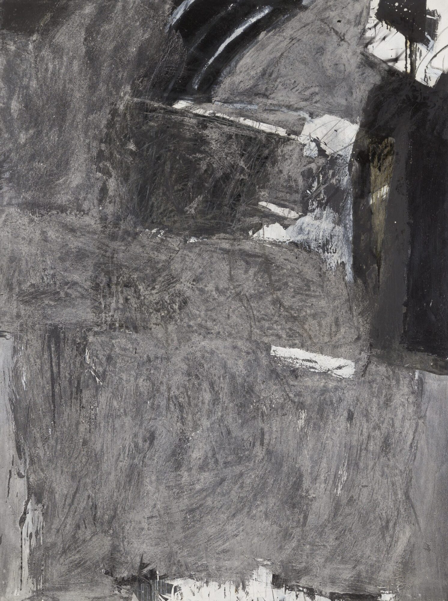 Stephan Spicher, Wall of ashes, 1985, mixed media on canvas, 200 × 150 cm