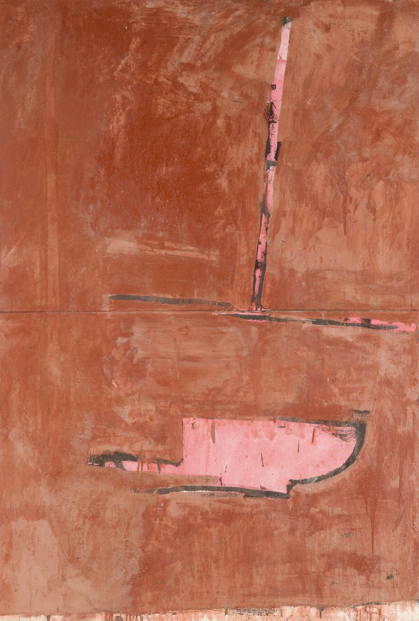 Stephan Spicher, Wall of ashes, 1989, mixed media on canvas, 218 × 150 cm